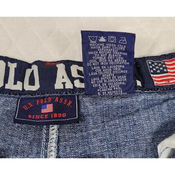 US Polo Assn Boy's Cargo Denim Jeans Stitch and Print Detail 8-Pocket Size 6 - Picture 10 of 16